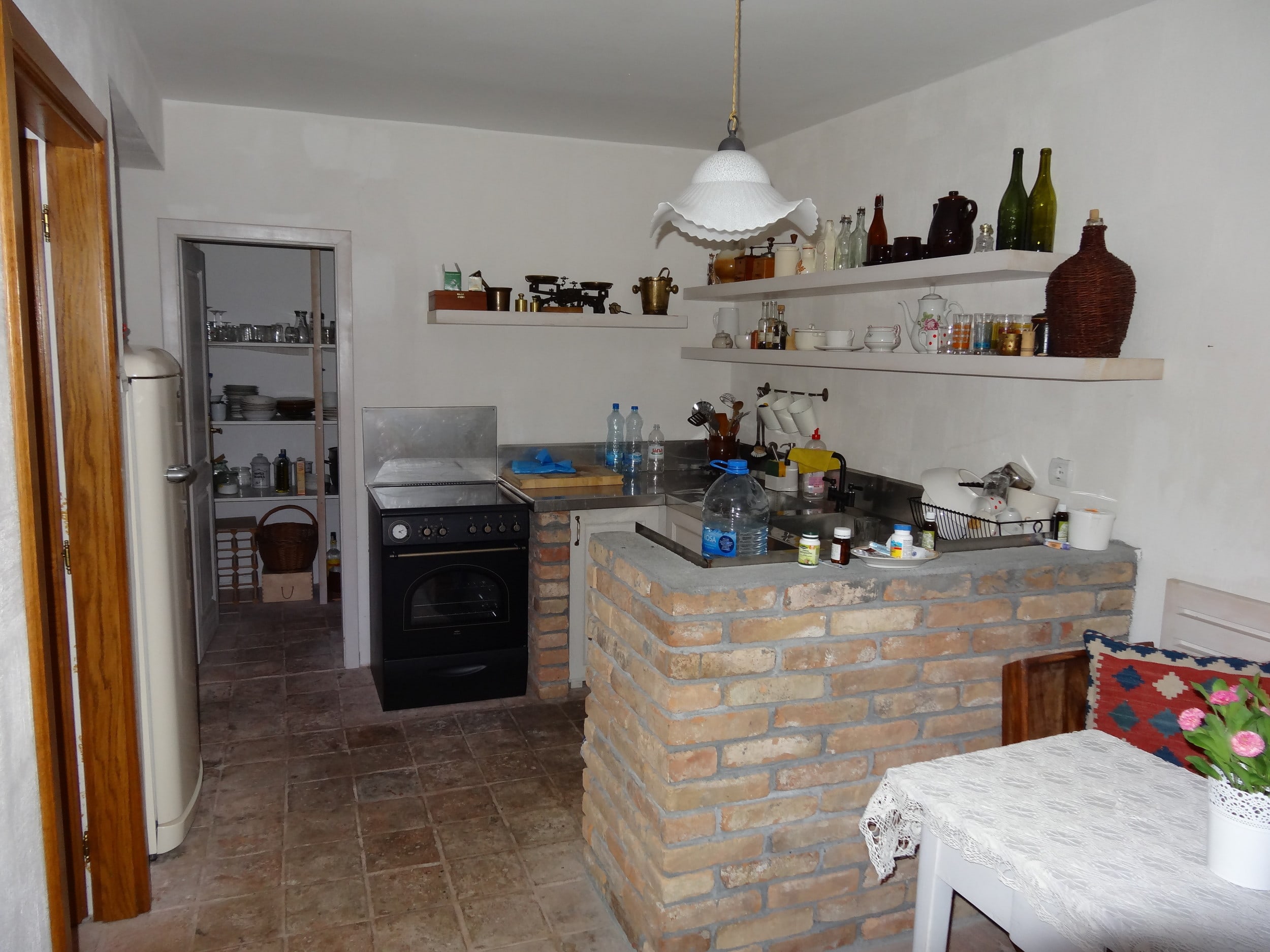 Semi-detached waterfront stone house in Dobrota