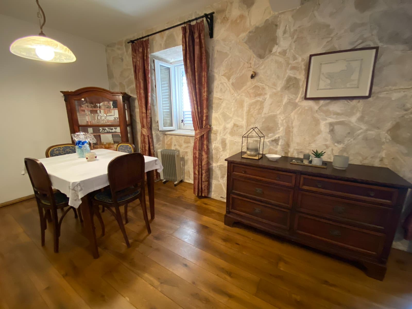 Semi-detached waterfront stone house in Dobrota